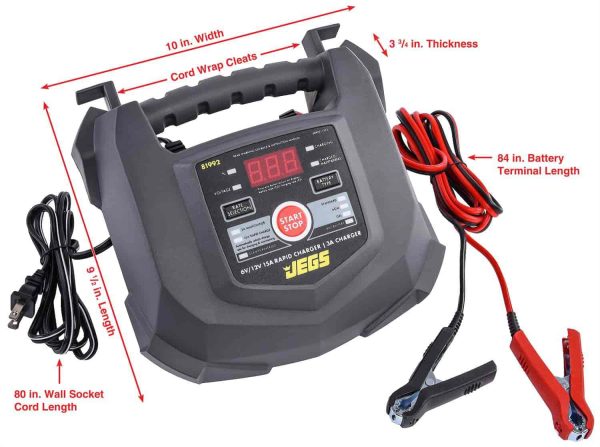 JEGS 81992 Rapid Battery Charger Automotive & Marine Use Battery Types: AGM Deep - Image 5