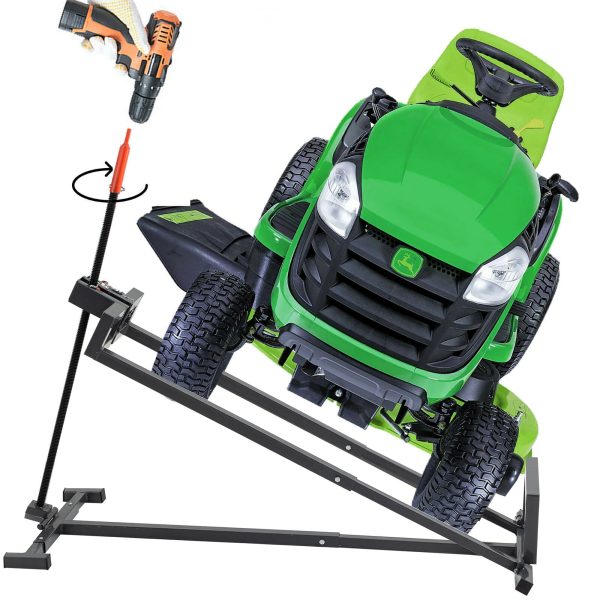 WIILAYOK Lawn Mower Lift Jack with Manual Handle & Power Tool,Riding Telescopic Lift with 882 Lbs Weight Capacity for Garden Tractors Lawn Mowers - Image 4