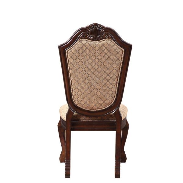 Formal Traditional Espresso Finish Dining Side Chairs 2pc Set Wooden Frame Chair Padded Seat Back Furniture - Image 6