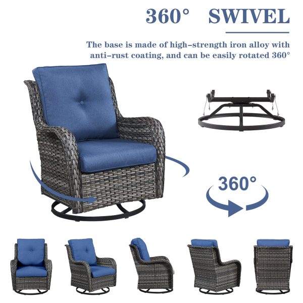 Belord Patio Swivel Rocking Chairs - Image 4