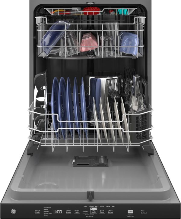 GE - Top Control Built-In Dishwasher with 3rd Rack, 50 dBA - Stainless steel - Image 2