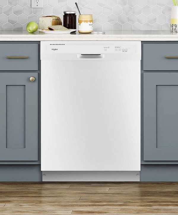 Whirlpool - 24" Front Control Built-In Dishwasher with 1-Hour Wash Cycle, 55dBA - White - Image 6