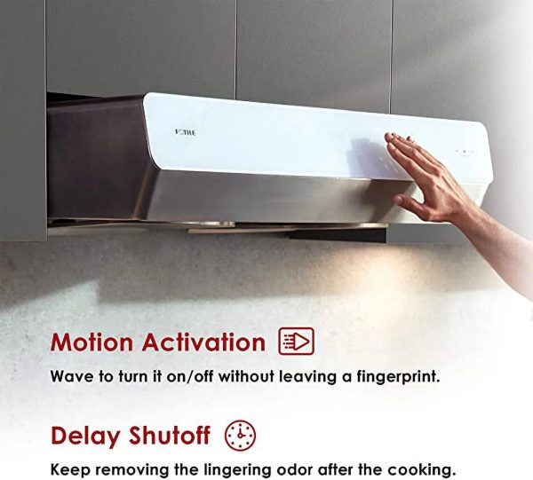 FOTILE Pixie Air® Series Slim Line Under the Cabinet Range Hood with WhisPower Motors and Capture-Shield Technology for Powerful & Quiet Cooking Ventillation - Image 5