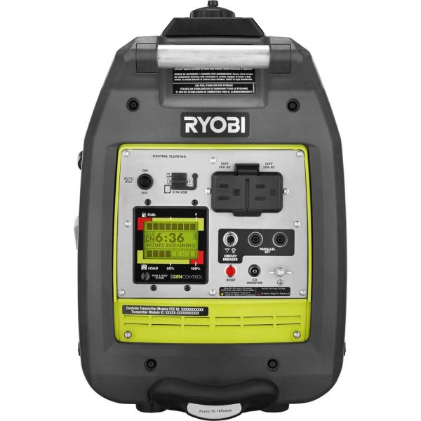 💥RYOBI 2,300-Watt Recoil Start Bluetooth Super Quiet Gasoline Powered Digital Inverter Generator with CO Shutdown Sensor RYi2322 - Image 10