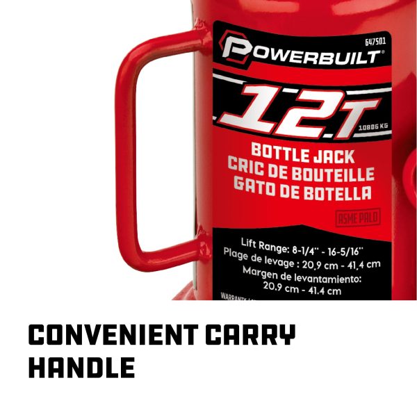 Powerbuilt 12 -Ton Bottle Jack - 647501 - Image 7