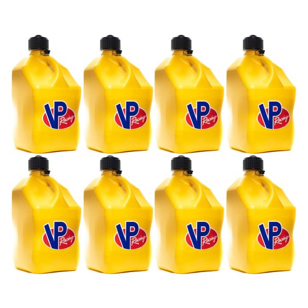 VP Racing 5.5 Gal Motorsport Racing Container Utility Jug, Yellow (8 Pack)