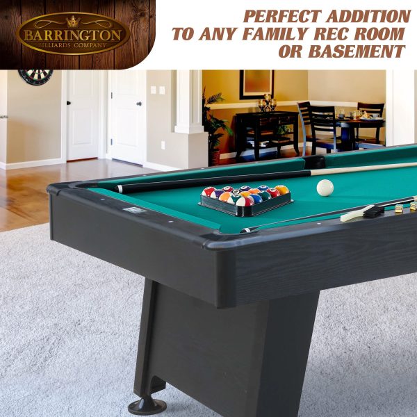 Barrington Billiard 84" Arcade Pool Table with Bonus Dartboard Set, Green - Image 10