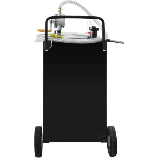 BENTISM Fuel Caddy Fuel Storage Tank 30 Gallon 2 Wheels with Manuel Pump, Black - Image 9