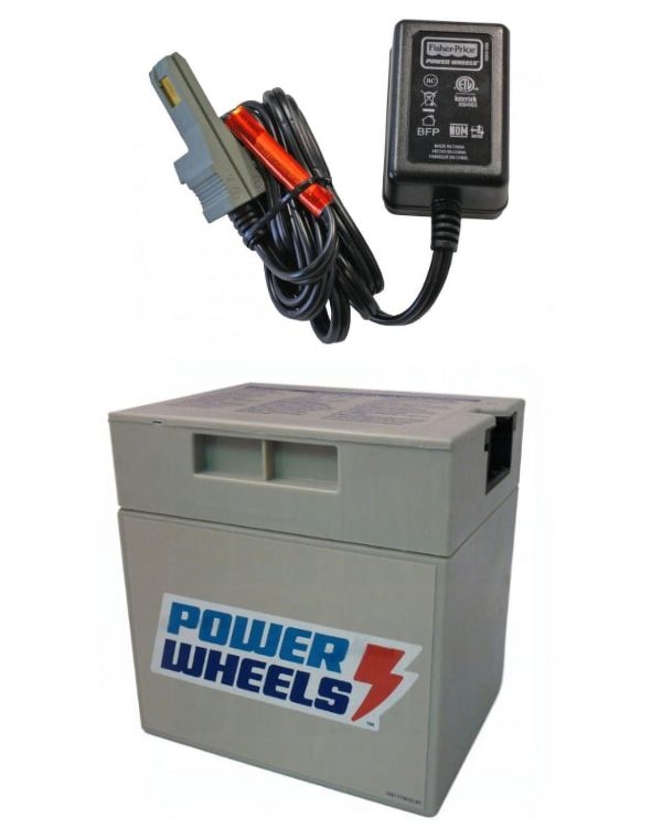 Power Wheels Jeep Wrangler Battery & Battery Charger T7298, W9418