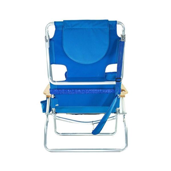 Ostrich Deluxe Padded 3-N-1 Outdoor Lounge Reclining Beach Chair, Blue (4 Pack) - Image 4