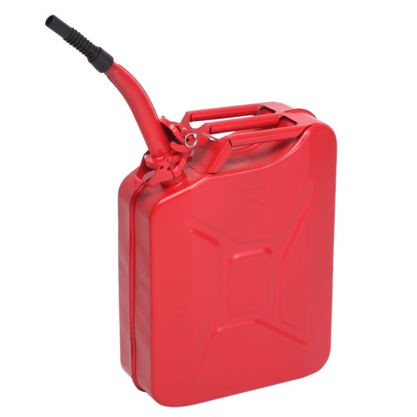 DreamBuck Jerry Cans for Gasoline, 20L 5 Gallon Metal Gas Can with Fuel Can and Spout System, US Standard Cold-Rolled Plate Petrol Diesel Can, Jerry Fuel Can, Gasoline Bucket with Oil Pipe, Red - Image 8