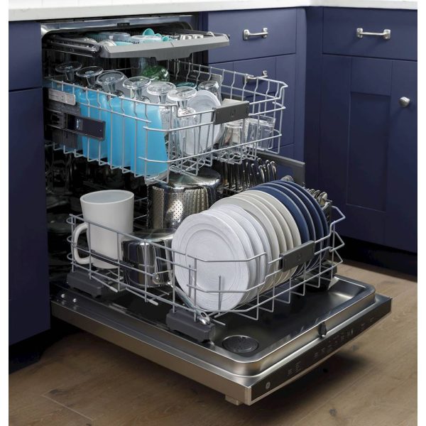 GE - Top Control Built-In Dishwasher with Stainless Steel Tub, 3rd Rack, 46dba - Stainless steel - Image 15