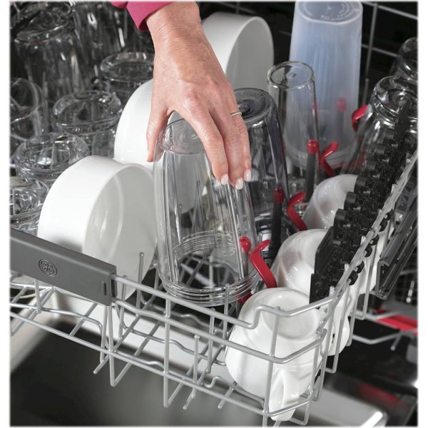 GE Profile - Hidden Control Built-In Dishwasher with Stainless Steel Tub, Fingerprint Resistance, 3rd Rack, 39 dBA - Stainless steel - Image 6