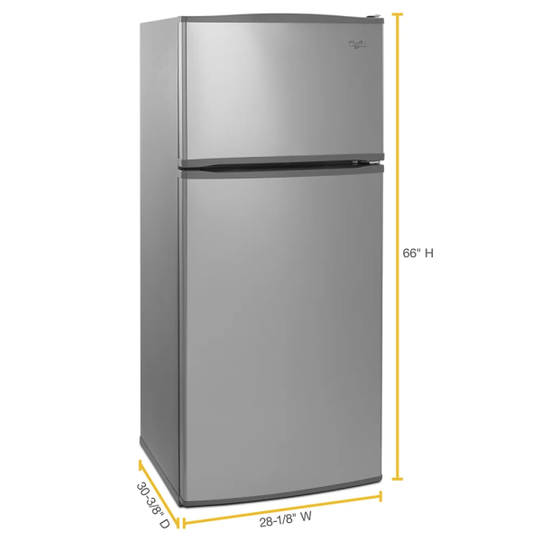 Whirlpool® WRT316SFDM: 16 Cu. ft. Top Mount Refrigerator - Stainless Steel - Image 4