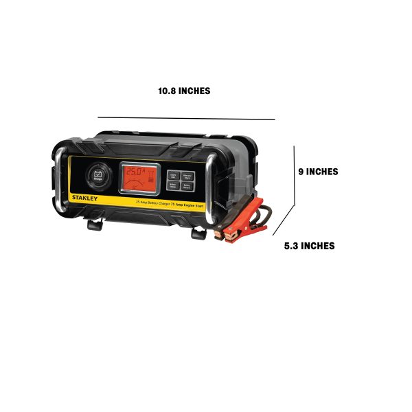 Stanley BC25BS Battery Charger/Maintainer With Engine Start (25-amp Charger, 75-amp Starter) - Image 2