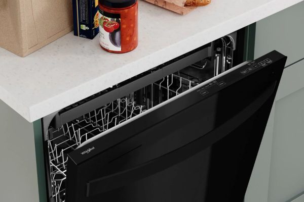 Whirlpool - 24" Top Control Built-In Dishwasher with Stainless Steel Tub, Large Capacity, 3rd Rack, 47 dBA - Black - Image 11