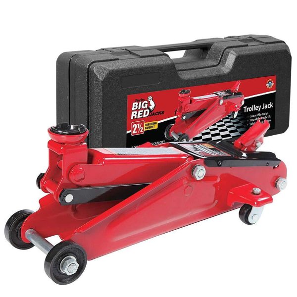 Big Red 8075591 14.93 in. 5000 lbs Hydraulic Automotive Trolley Jack, Red - Image 4