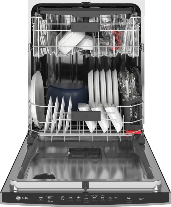 GE Profile - Stainless Steel Interior Fingerprint Resistant Dishwasher with Hidden Controls - Stainless steel - Image 4