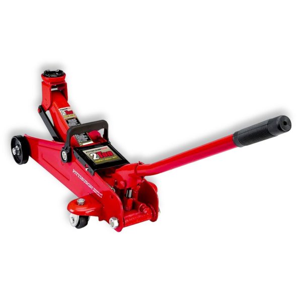 Low Profile Floor Jack 2 Ton Trolley Jack 4000LBS Capacity Heavy Steel Jack 5-3/8" to 13" Lifting, RED - Image 3