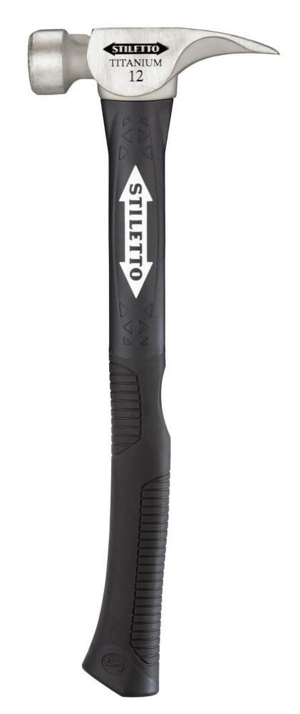 Stiletto-TI12MCF 12 oz Titanium Milled Face Hammer with 18 in. Hybrid Fiberglass Handle