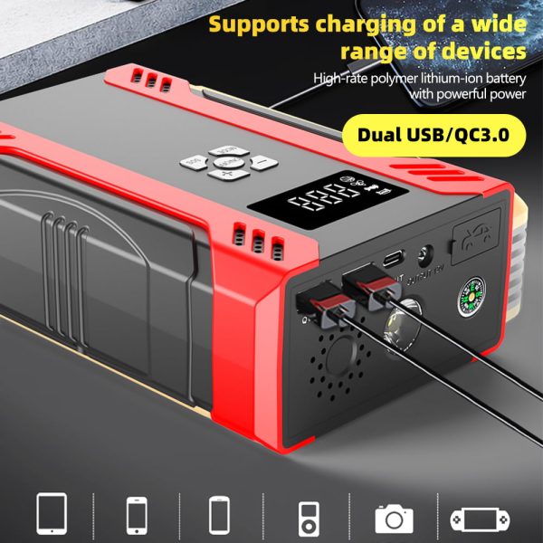 Kepeak 37000mAh Car Jump Starter with Air Compressor (7.0L Gas/4.0L Diesel), 2000A Peak Portable Battery Starter - Image 7