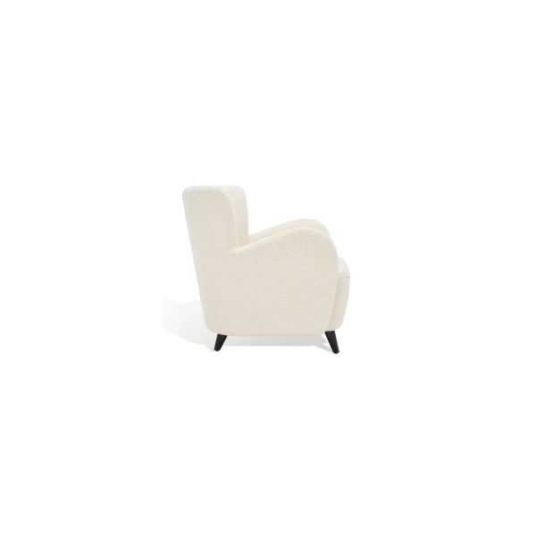 Safavieh Couture Rayanne Mosern Wingback Chair - 28" W x 34" D x 31" H Ivory - Image 3