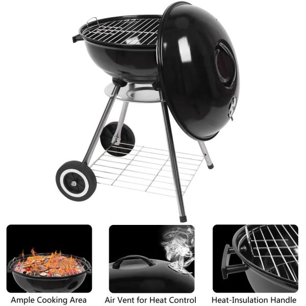 SalonMore 18" Portable Outdoor Charcoal Grill Travel Camp Charcoal Stove - Image 3