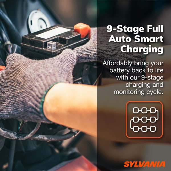 SYLVANIA - Smart Charger - Heavy-Duty, Portable Car Battery Charger - Make Charging Your Car Battery Easy - Use as Battery Maintainer & Charger - 12V or 24V Voltage Output - 8 AMP - Image 8