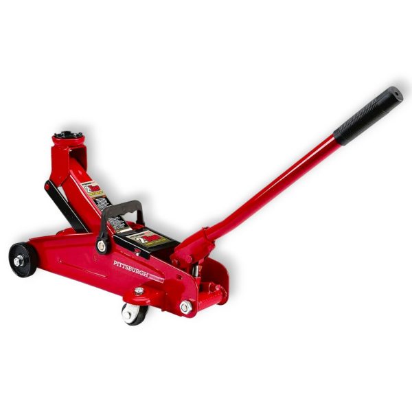 Low Profile Floor Jack 2 Ton Trolley Jack 4000LBS Capacity Heavy Steel Jack 5-3/8" to 13" Lifting, RED - Image 6