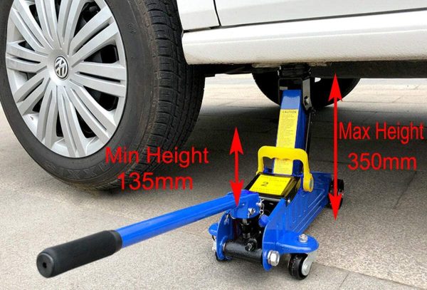 Dayplus 2T Floor Jack Car Trolley Jack Hydraulic Jack Quick Lift Jack with 2pcs Axle Stands 3 Ton - Image 2