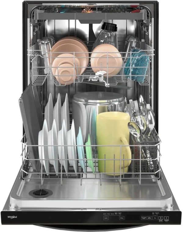 Whirlpool - 24" Top Control Built-In Dishwasher with Stainless Steel Tub, Large Capacity, 3rd Rack, 47 dBA - Black stainless steel - Image 5