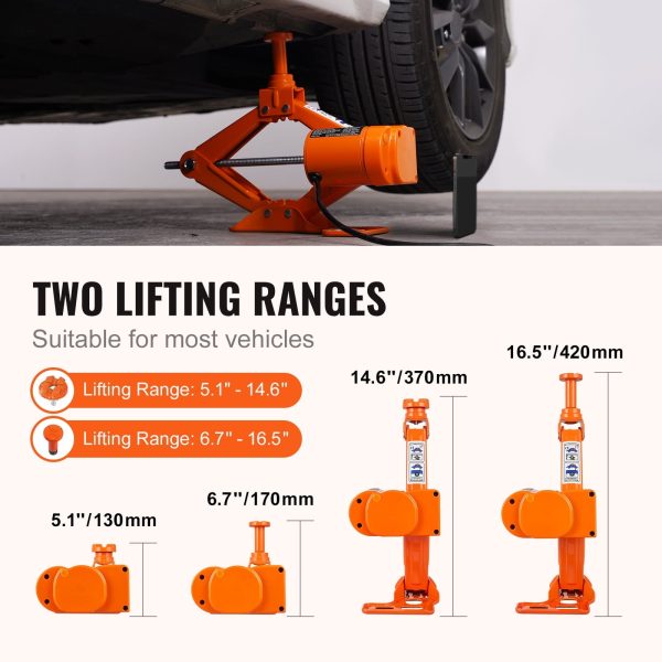 BENTISM Electric Car Jack 3 Ton 12V Electric Scissor Jack with Impact Wrench Car Repair Tool for SUV Sedans - Image 3