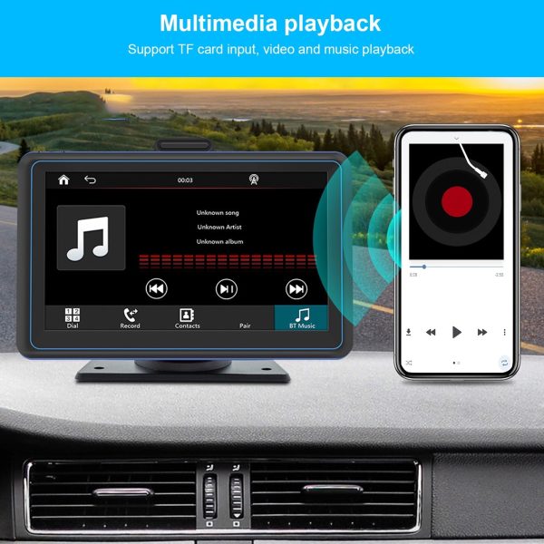 EOnmo Motor Vehicles On Clearance 7-Inch Wireless Portable Screen Car Navigation Intelligent Bluetooth Reverse Rear View Car Mp5 Player - Image 7