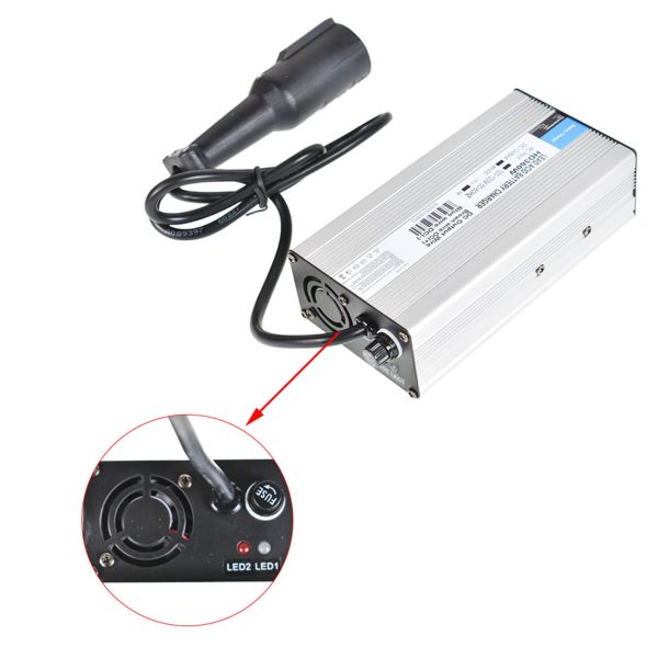 Genrics 48 Volt For Club Car Golf Cart Battery Charger 48V 6 Amps Snap Head 3 Pin Plug - Image 5