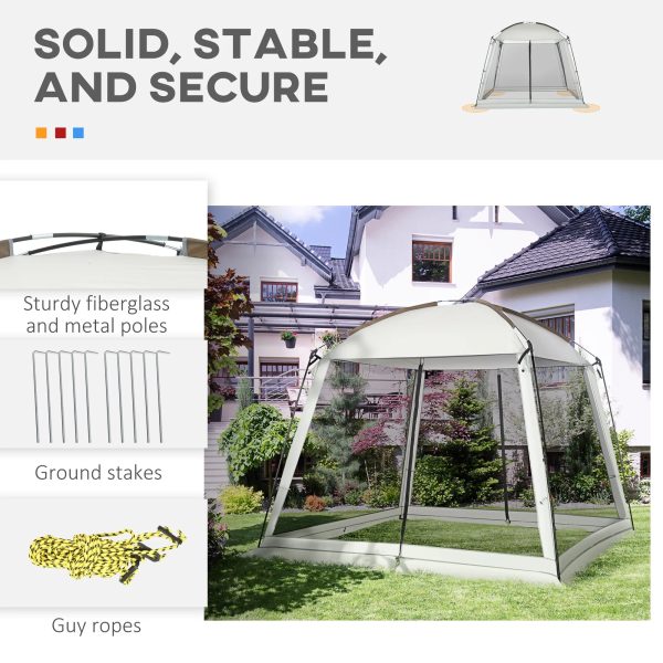 Outsunny Screen Tent, 10' x 10' Screen House Room with UV50+ Protection - Image 5