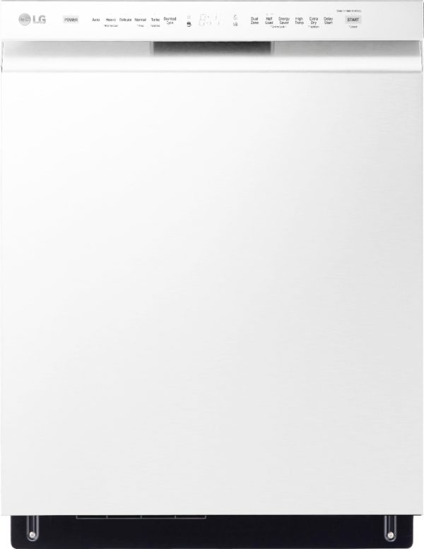 LG - 24" Front Control Smart Built-In Stainless Steel Tub Dishwasher with 3rd Rack, QuadWash, and 48dba - White - Image 11