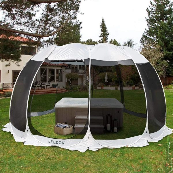 Screen House Tent Instant Room Outdoor Canopy 15x15 Gray - Image 3