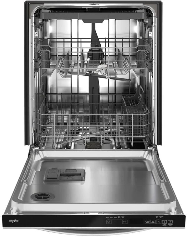 Whirlpool - 24" Top Control Built-In Dishwasher with Stainless Steel Tub, Large Capacity, 3rd Rack, 47 dBA - Stainless steel