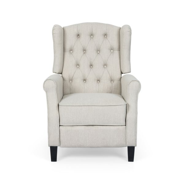 Breyon Contemporary Tufted Fabric Push Back Recliner - Image 15