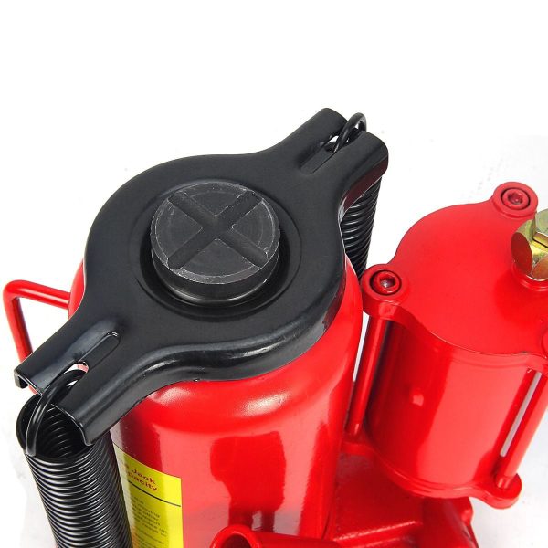 Stark 12-Ton Air/ Hydraulic Bottle Portable Air-Operated Bottle Jack Lift Jack Vehicle with Handle, Red - Image 4