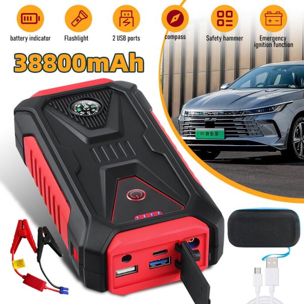 MDHAND 38800mAh 3000A Car Jump Starter Booster Jumper Box Power Bank Battery Charger With Usb Quick Charge - Image 3