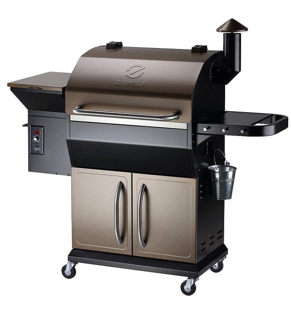 Z Grills - Wood Pellet Grill and Smoker with Cabinet Storage 1060 sq. in. ZPG-1000D - Bronze