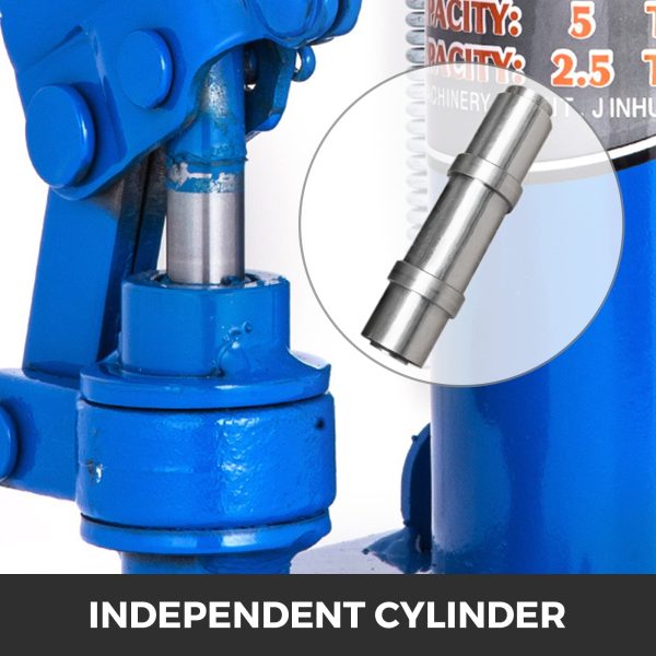 BENTISM Toe Jack Lift Hydraulic Machine Toe Jack Lift Air Hydraulic Toe Jack Proprietary Heat-Treated Steel (2.5-5Ton Blue) - Image 4