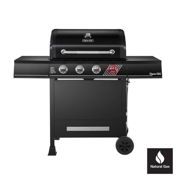 Dyna-Glo 4-Burner Natural Gas Grill in Matte Black with TriVantage Multi-Functional Cooking System DGH450CRN-D