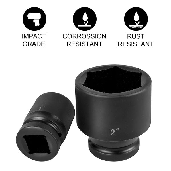 VEVOR Impact Socket Set 3/4 inches 29 Piece Impact Sockets, 6-Point Sockets, Rugged Construction, CR-M0, 3/4inches Drive Socket Set Impact SAE 3/4 inch - 2-1/2 inch, with a Storage Cage - Image 3