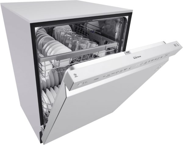 LG - 24" Front-Control Built-In Dishwasher with Stainless Steel Tub, QuadWash, 48 dBa - Stainless steel - Image 9