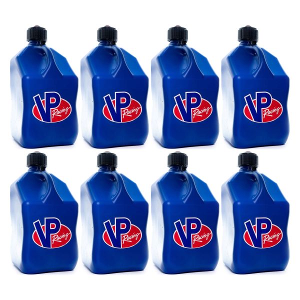 VP Racing 5.5 Gal Motorsport Racing Utility Container Jug, Blue (8 Pack)