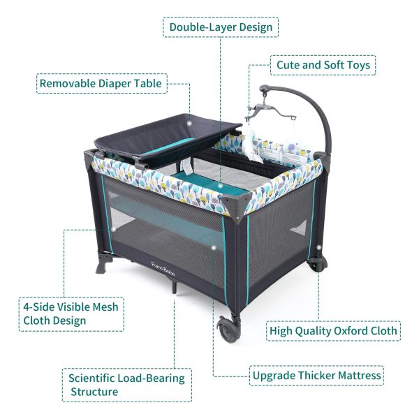 Portable Playard Comfortable Mattress Changing - Image 5