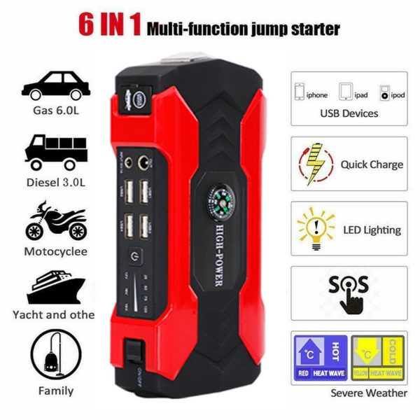 Tagital Portable Mini Slim 20000mAh Car Jump Starter Engine Battery Power Bank - Image 2