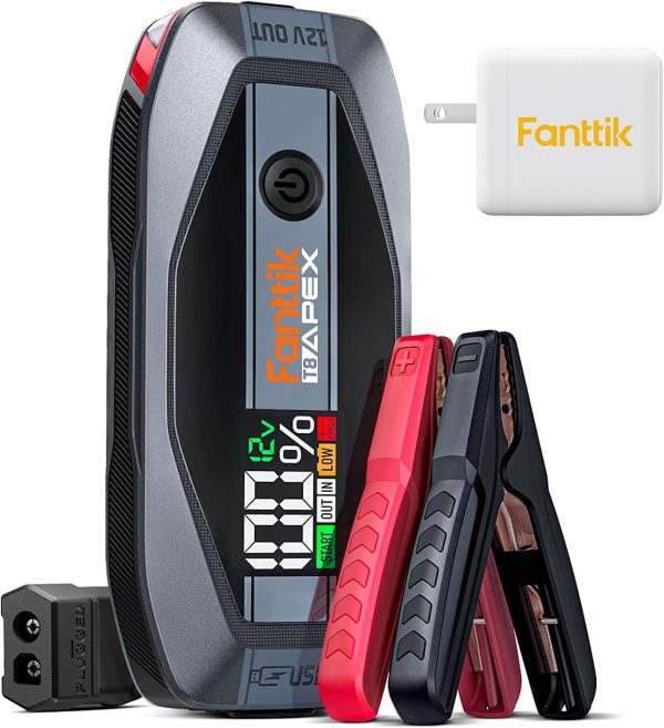 Fanttik 2000 Amp Jump Starter, 12V Car Battery Booster, 65W Two-Way Fast Charging